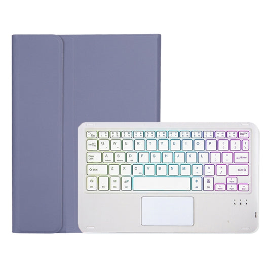 OP11-AS Lambskin Texture Ultra-thin Bluetooth Keyboard Leather Case with Touchpad & Backlight For OPPO Pad 11 inch(Purple) - Others Keyboard by buy2fix | Online Shopping UK | buy2fix