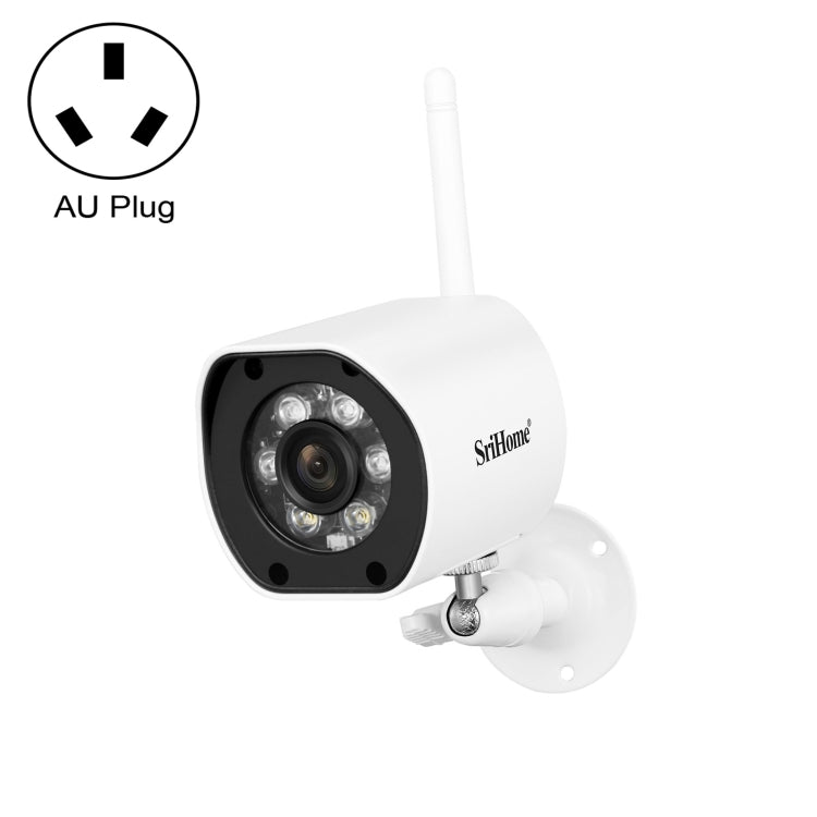 SriHome SH034 5.0MP Mini Dual 2.4 / 5G WiFi Outdoor Waterproof Video Surveillance Color Night Vision Security CCTV Cam, Plug Type:AU Plug(White) - Security by buy2fix | Online Shopping UK | buy2fix