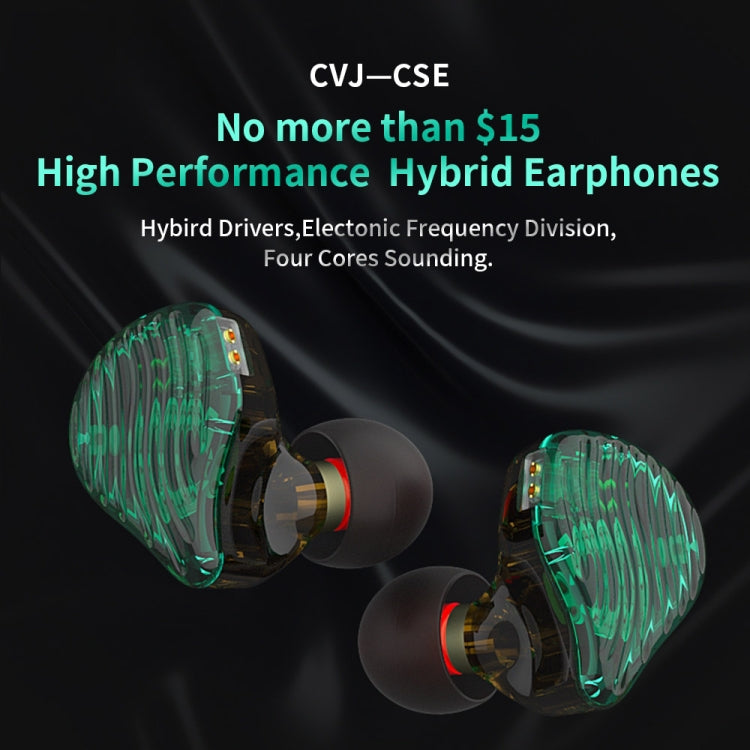 CVJ-CSE Ring Iron Hybrid Music Running Sports In-Ear Wired Headphone, Style:Without Mic(Black) - In Ear Wired Earphone by CVJ | Online Shopping UK | buy2fix