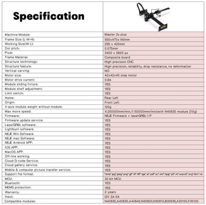 NEJE MASTER 3 Plus Laser Engraver with A40640 Laser Module(US Plug) - DIY Engraving Machines by NEJE | Online Shopping UK | buy2fix