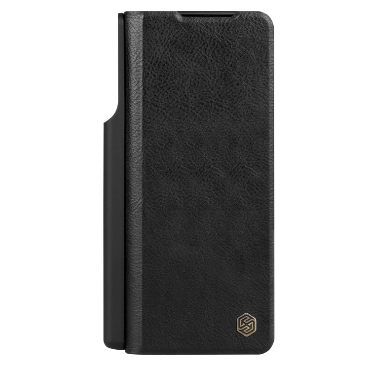 For Samsung Galaxy Z Fold4 5G NILLKIN QIN Series Pro Sliding Camera Cover Design Leather Phone Case(Black) - Galaxy Z Fold4 5G Cases by NILLKIN | Online Shopping UK | buy2fix