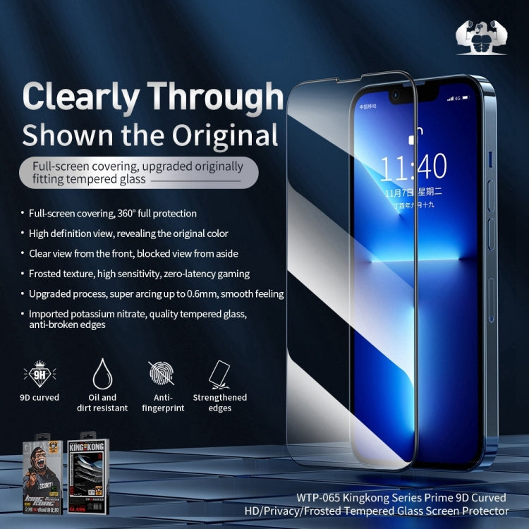 For iPhone 13 Pro 10pcs WEKOME 9D Curved Frosted Tempered Glass Film - iPhone 13 Pro Tempered Glass by WK | Online Shopping UK | buy2fix