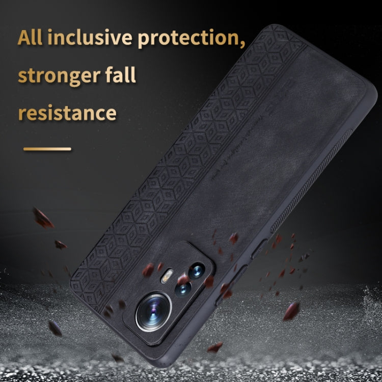 For Xiaomi 12 Pro / 12S Pro AZNS 3D Embossed Skin Feel Phone Case(Purple) - 12 Pro Cases by AZNS | Online Shopping UK | buy2fix