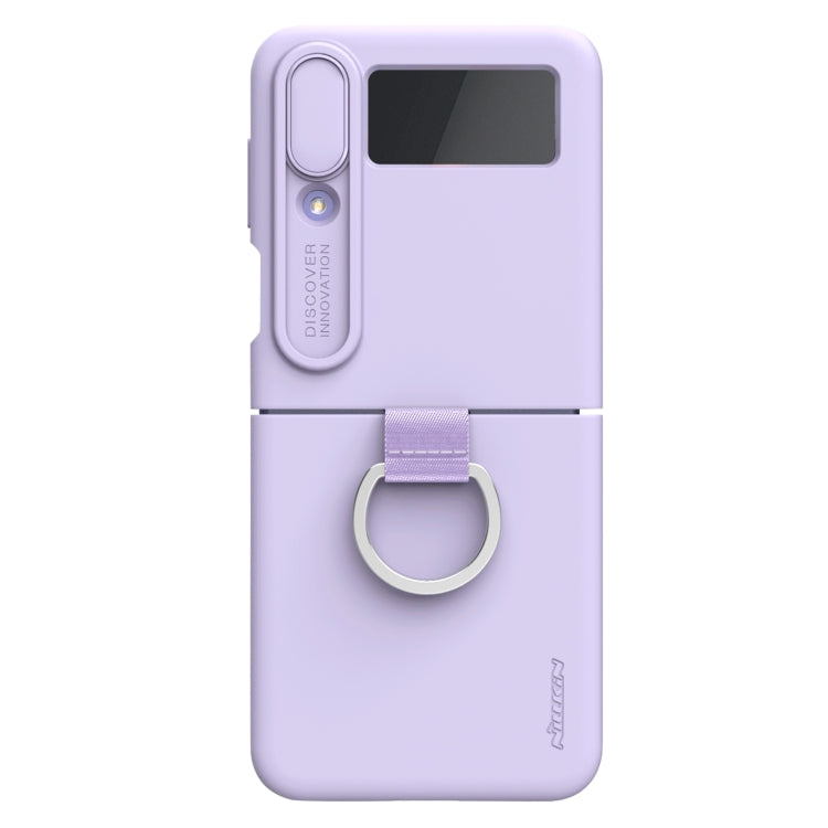 For Samsung Galaxy Z Flip4 5G NILLKIN CamShield Liquid Silicone + PC Full Coverage Case(Purple) - Galaxy Z Flip4 5G Cases by NILLKIN | Online Shopping UK | buy2fix