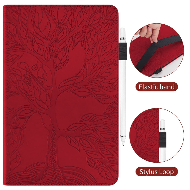 For Xiaomi Redmi Pad 10.61 Life Tree Series Horizontal Flip Leather Case with Holder(Red) - Mobile Accessories by buy2fix | Online Shopping UK | buy2fix