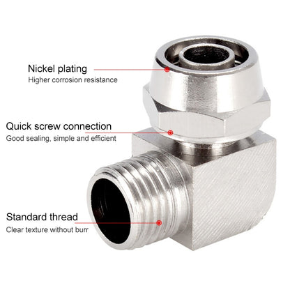 PL10-02 LAIZE Nickel Plated Copper Trachea Quick Fitting Lock Female Connector -  by buy2fix | Online Shopping UK | buy2fix