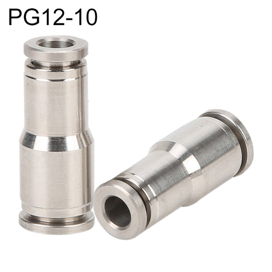 PG12-10 LAIZE Nickel Plated Copper Reducer Straight Pneumatic Quick Fitting Connector -  by LAIZE | Online Shopping UK | buy2fix