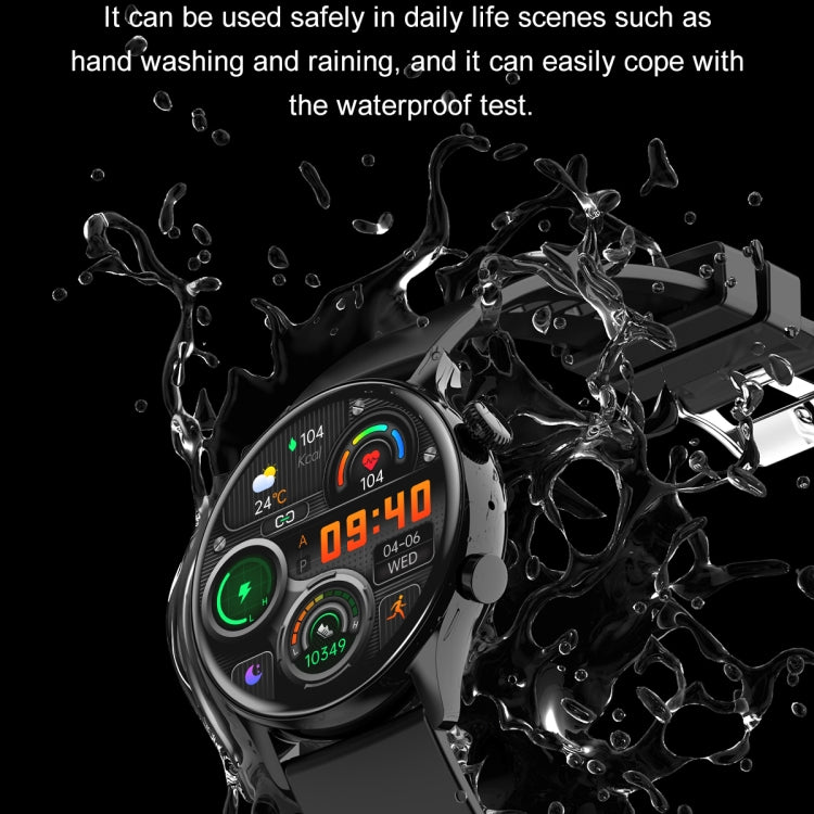 Ochstin 5HK8 Pro 1.36 inch Round Screen Blood Oxygen Blood Pressure Monitoring Bluetooth Smart Watch, Strap:Leather(Silver) - Smart Wear by OCHSTIN | Online Shopping UK | buy2fix