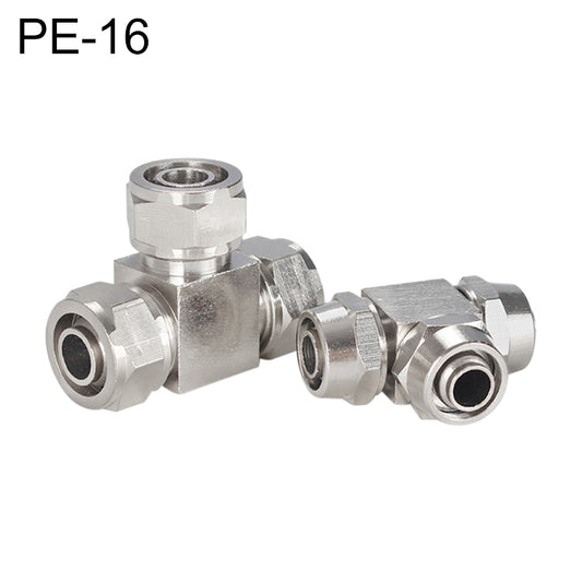 PE-16 LAIZE Nickel Plated Copper Y-type Tee Pneumatic Quick Connector - Interface Series by LAIZE | Online Shopping UK | buy2fix