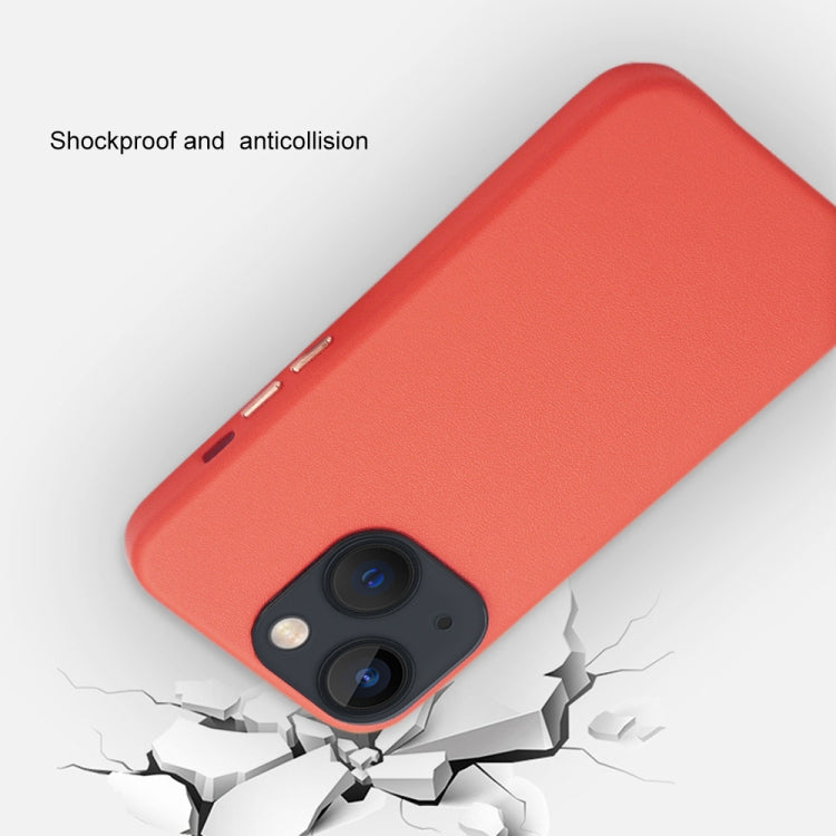 For iPhone 14 Plus Lamb Grain PU Back Cover Phone Case(Red) - iPhone 11 Cases by buy2fix | Online Shopping UK | buy2fix