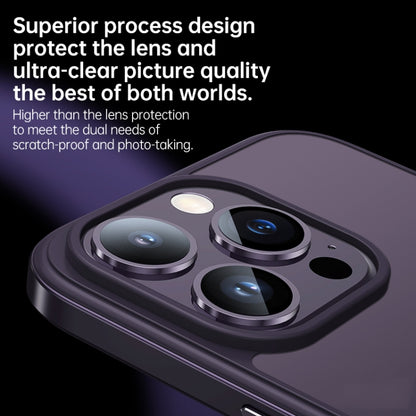 For iPhone 14 Pro Max SULADA Metal Frame + Nano Glass + TPU Phone Case(Dark Purple) - iPhone 14 Pro Max Cases by SULADA | Online Shopping UK | buy2fix