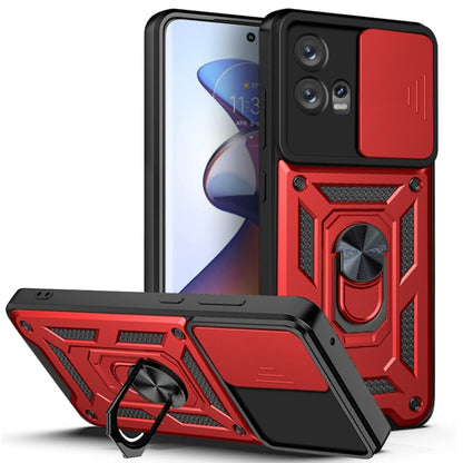 For Motorola Edge 30 Fusion Sliding Camera Cover Design TPU+PC Phone Case(Red) - Motorola Cases by buy2fix | Online Shopping UK | buy2fix