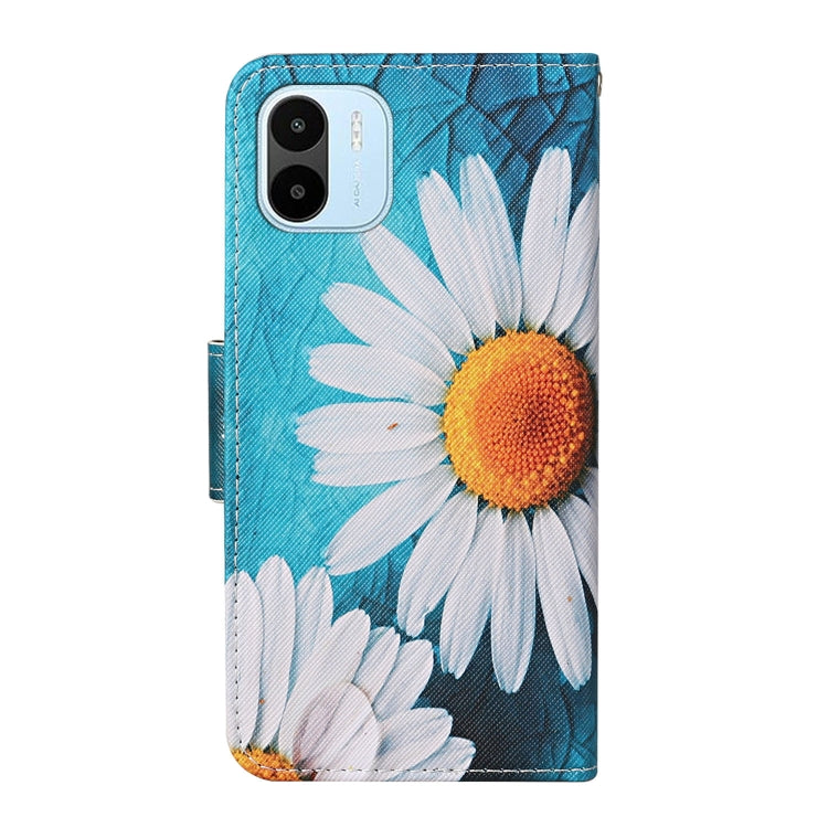 For Xiaomi Redmi A1 Colored Drawing Pattern Leather Phone Case(Chrysanthemum) - Xiaomi Cases by buy2fix | Online Shopping UK | buy2fix