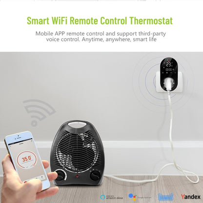BHT12-E Plug-in LED Thermostat Without WiFi, EU Plug(White) - Consumer Electronics by buy2fix | Online Shopping UK | buy2fix