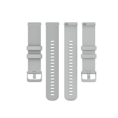 For Xiaomi Watch Color 22mm Small Plaid Texture Silicone Wrist Strap Watchband(Grey) - Smart Wear by buy2fix | Online Shopping UK | buy2fix