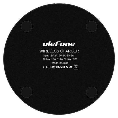 Ulefone UF005 15W Round Fast Charging Qi Wireless Charger(Black) - Wireless Charger by Ulefone | Online Shopping UK | buy2fix