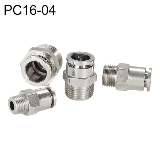 PC16-04 LAIZE Nickel Plated Copper Male Thread Straight Pneumatic Quick Connector - Interface Series by LAIZE | Online Shopping UK | buy2fix