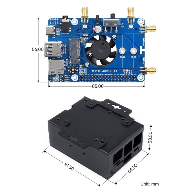 Waveshare SIM8262E-M2/SIM8202G-M2 5G HAT for Raspberry Pi - Mini PC Accessories by WAVESHARE | Online Shopping UK | buy2fix