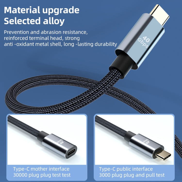 USB4.0 40Gbps Type-C Male to Female Extension Cable, Length:0.3m - Computer & Networking by buy2fix | Online Shopping UK | buy2fix