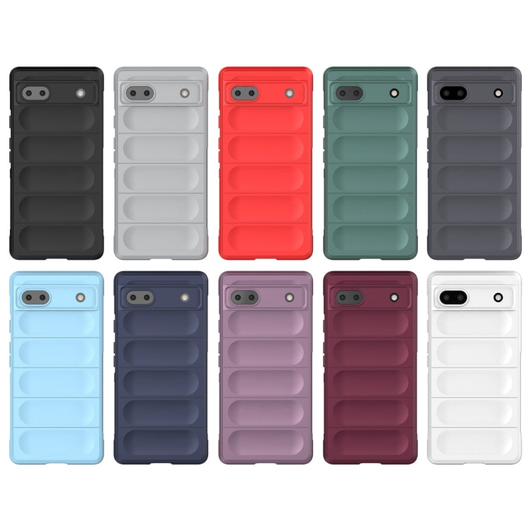 For Google Pixel 6a Magic Shield TPU + Flannel Phone Case(Grey) - Google Cases by buy2fix | Online Shopping UK | buy2fix