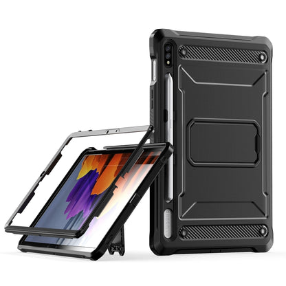 For Samsung Galaxy Tab S7/S8 Explorer PC + TPU Tablet Protective Case with Pen Slot(Black) - Galaxy Tab S7 by buy2fix | Online Shopping UK | buy2fix