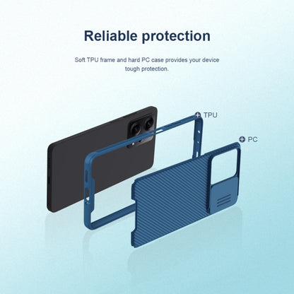 For Xiaomi Redmi Note 12 Pro+ China NILLKIN CamShield Pro PC Phone Case(Blue) - Note 12 Pro+ Cases by NILLKIN | Online Shopping UK | buy2fix