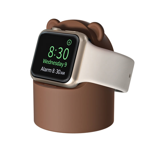 For Apple Watch Smart Watch Silicone Charging Holder without Charger(Brown) - Smart Wear by buy2fix | Online Shopping UK | buy2fix