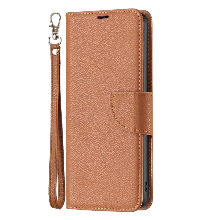 For Xiaomi Redmi 12C Litchi Texture Pure Color Leather Phone Case(Brown) - Xiaomi Cases by buy2fix | Online Shopping UK | buy2fix