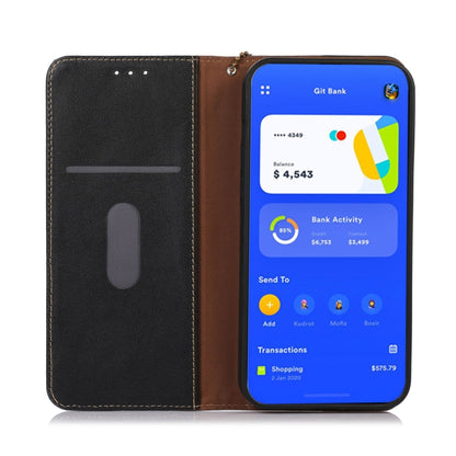 For Motorola Moto E13 4G 2023 KHAZNEH Nappa Top Layer Cowhide Leather Phone Case(Black) - Motorola Cases by buy2fix | Online Shopping UK | buy2fix