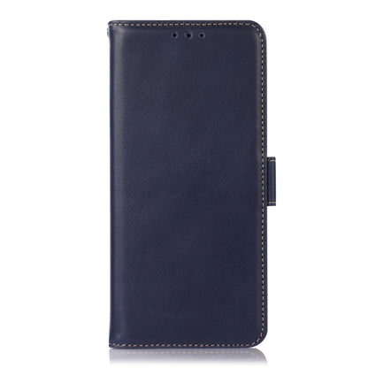 For OnePlus Nord CE 3 Lite Crazy Horse Top Layer Cowhide RFID Leather Phone Case(Blue) - OnePlus Cases by buy2fix | Online Shopping UK | buy2fix