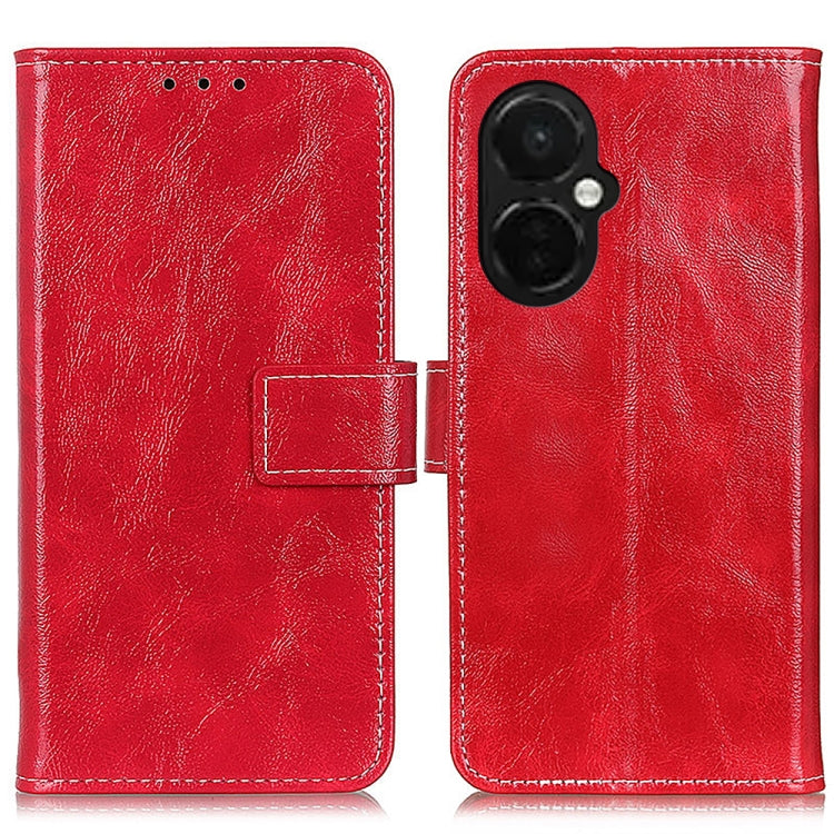 For OnePlus Nord CE 3 Lite Retro Crazy Horse Texture Leather Phone Case(Red) - OnePlus Cases by buy2fix | Online Shopping UK | buy2fix