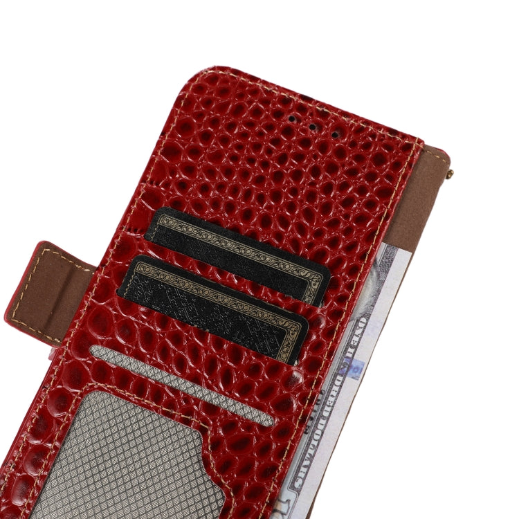 For Motorola Moto G73 5G Crocodile Top Layer Cowhide Leather Phone Case(Red) - Motorola Cases by buy2fix | Online Shopping UK | buy2fix
