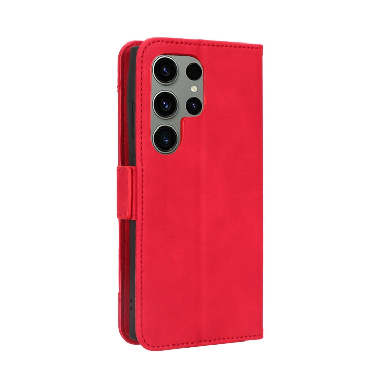 For Samsung Galaxy S23 Ultra 5G Skin Feel Calf Texture Card Slots Leather Phone Case(Red) - Galaxy S23 Ultra 5G Cases by buy2fix | Online Shopping UK | buy2fix