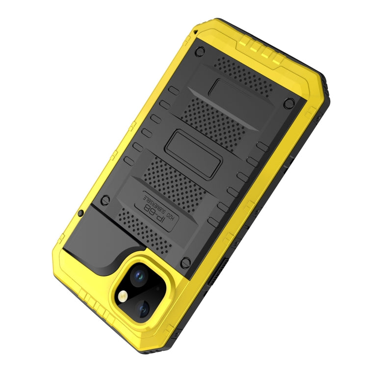 For iPhone 14 Plus RedPepper Wolf 360 Full Body Rugged Life Waterproof Phone Case(Yellow) - iPhone 14 Plus Cases by RedPepper | Online Shopping UK | buy2fix