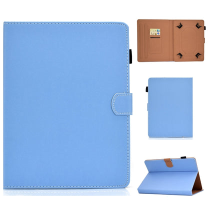 For 8 inch Solid Color Tablet PC Universal Magnetic Horizontal Flip Leather Case with Card Slots & Holder(Blue) - Mobile Accessories by buy2fix | Online Shopping UK | buy2fix