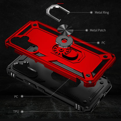 For Samsung Galaxy A54 Shockproof TPU + PC Phone Case with Holder(Red) - Galaxy Phone Cases by buy2fix | Online Shopping UK | buy2fix