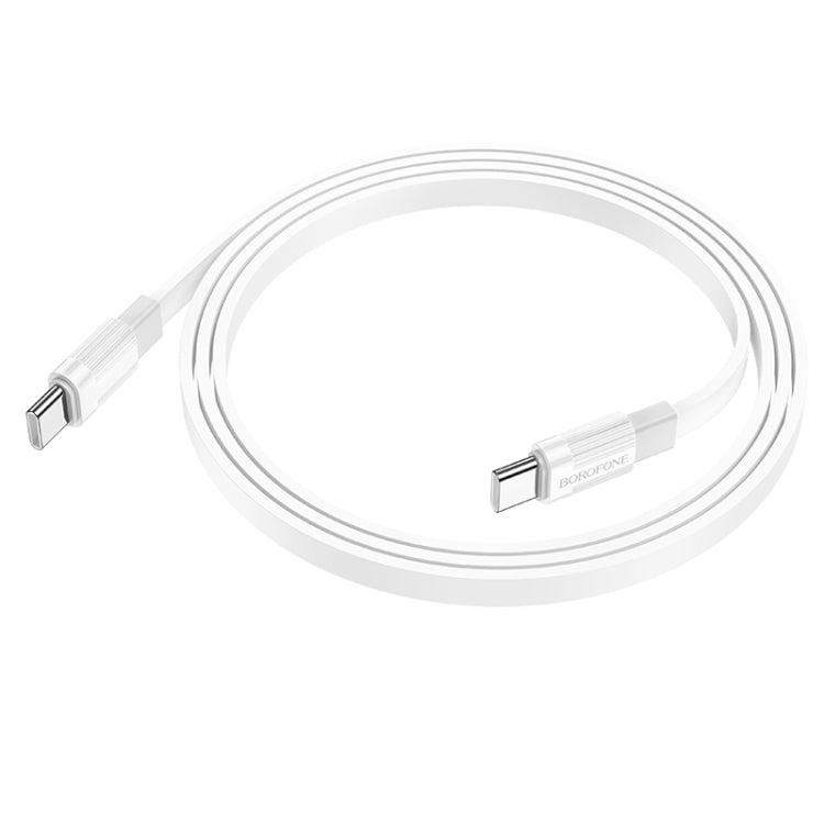 Borofone BX89 Type-C to Type-C Union 60W Charging Data Cable, Length:1m(White Gray) -  by Borofone | Online Shopping UK | buy2fix