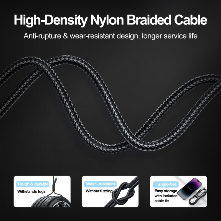 JOYROOM S-UC027A10 Extraordinary Series 3A USB-A to USB-C / Type-C Fast Charging Data Cable, Cable Length:1.2m(Black) -  by JOYROOM | Online Shopping UK | buy2fix