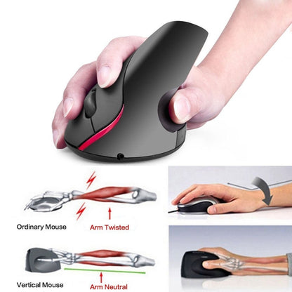 HXSJ A889 6 Keys 2400DPI 2.4GHz Vertical Wireless Mouse Rechargeable(Black) -  by HXSJ | Online Shopping UK | buy2fix