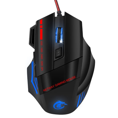 HXSJ A907 7 Keys Colorful Luminous 7D Wired Gaming Mouse(Black) -  by HXSJ | Online Shopping UK | buy2fix