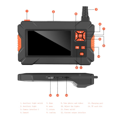 P130 8mm 4.3 inch Single Camera with Screen Endoscope, Length:5m - Consumer Electronics by buy2fix | Online Shopping UK | buy2fix