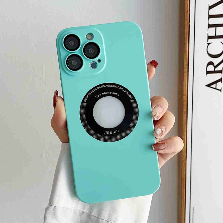 For iPhone 12 Pro Skin Feel CD Texture MagSafe Magnetic Phone Case(Sky Blue) - iPhone 12 / 12 Pro Cases by buy2fix | Online Shopping UK | buy2fix