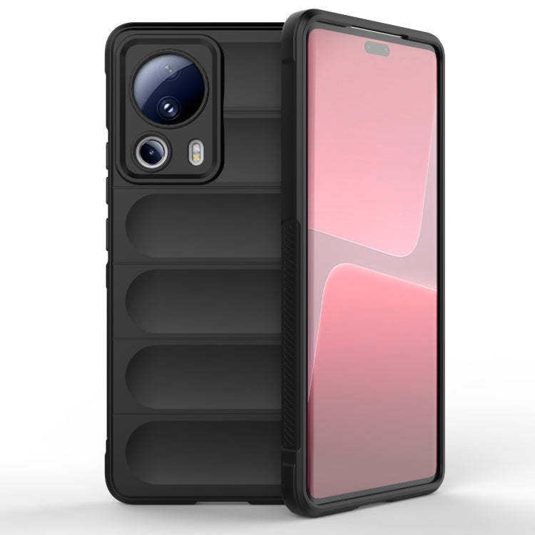 For Xiaomi 13 Lite Magic Shield TPU + Flannel Phone Case(Black) - 13 Lite Cases by buy2fix | Online Shopping UK | buy2fix