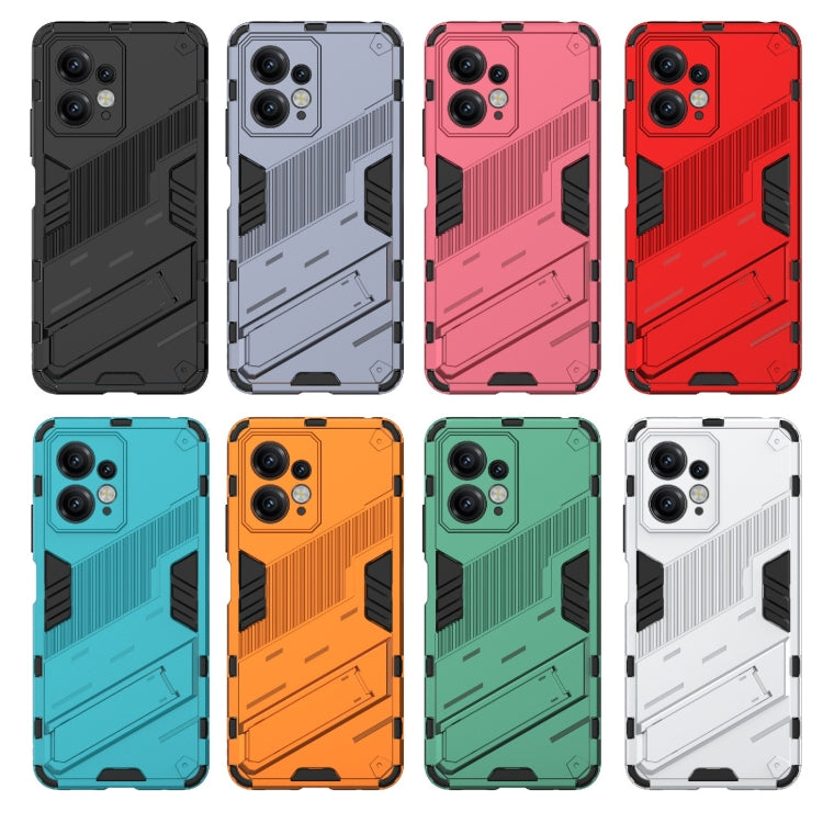 For Xiaomi Redmi Note 12 4G Global Punk Armor 2 in 1 PC + TPU Shockproof Phone Case with Holder(Black) - Note 12 Cases by buy2fix | Online Shopping UK | buy2fix