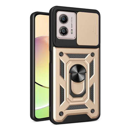 For Motorola Moto G53 / G13 / G23 5G Sliding Camera Cover Design TPU+PC Phone Case(Gold) - Motorola Cases by buy2fix | Online Shopping UK | buy2fix