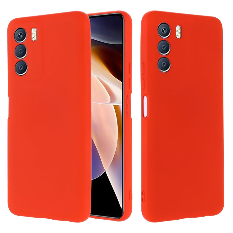 For Infinix Zero 5G 2023 Pure Color Liquid Silicone Shockproof Phone Case(Red) - Infinix Cases by buy2fix | Online Shopping UK | buy2fix