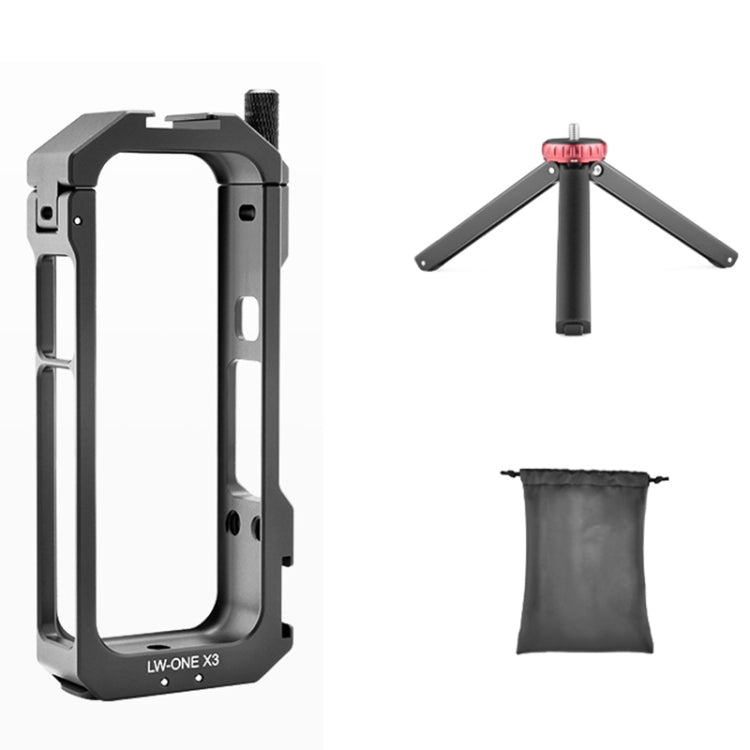 For Insta360 X3 YELANGU LW-ONE X3 Metal Cage Extended Frame Case With T1 Tripod - DJI & GoPro Accessories by YELANGU | Online Shopping UK | buy2fix