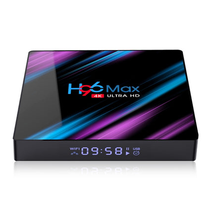 H96 Max-3318 4K Ultra HD Android TV Box with Remote Controller, Android 10.0, RK3318 Quad-Core 64bit Cortex-A53, 4GB+32GB, Support TF Card / USBx2 / AV / Ethernet, Plug Specification:US Plug - Consumer Electronics by buy2fix | Online Shopping UK | buy2fix