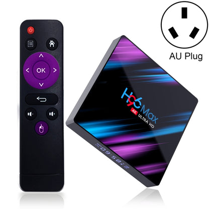 H96 Max-3318 4K Ultra HD Android TV Box with Remote Controller, Android 10.0, RK3318 Quad-Core 64bit Cortex-A53, 4GB+64GB, Support TF Card / USBx2 / AV / Ethernet, Plug Specification:AU Plug - Consumer Electronics by buy2fix | Online Shopping UK | buy2fix