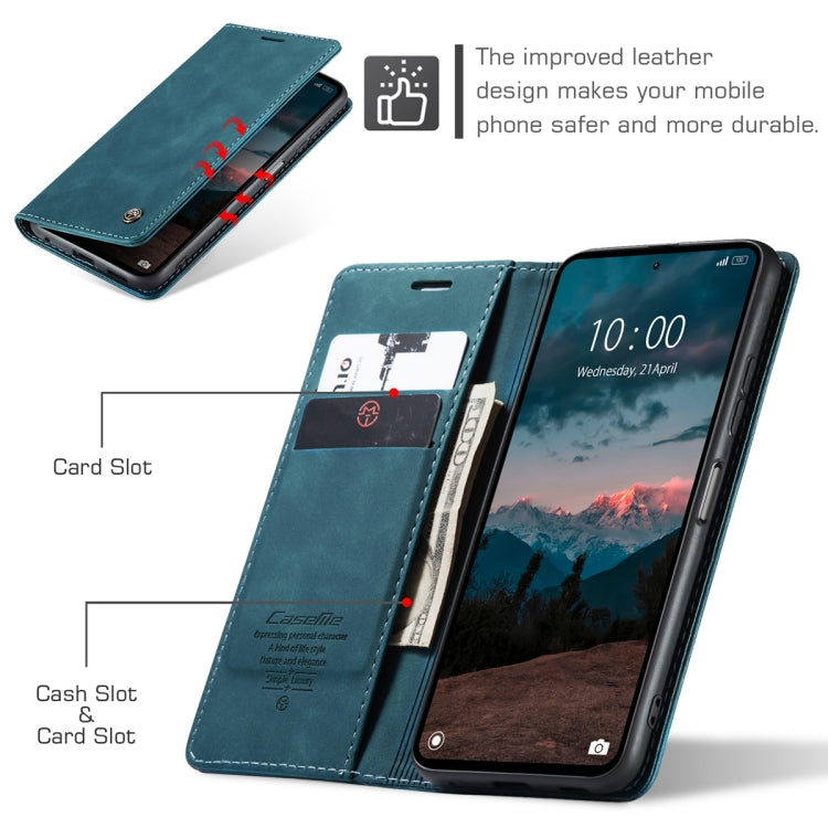 For Xiaomi Redmi Note 12 4G Global CaseMe 013 Multifunctional Horizontal Flip Leather Phone Case(Blue) - Xiaomi Cases by CaseMe | Online Shopping UK | buy2fix